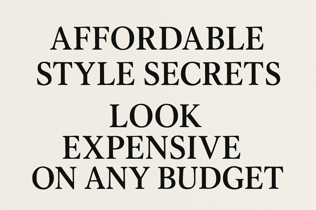Affordable Style Secrets: Look Expensive on Any Budget