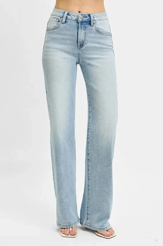 RISEN High Rise Wide Leg 90's Jeans MEDIUM