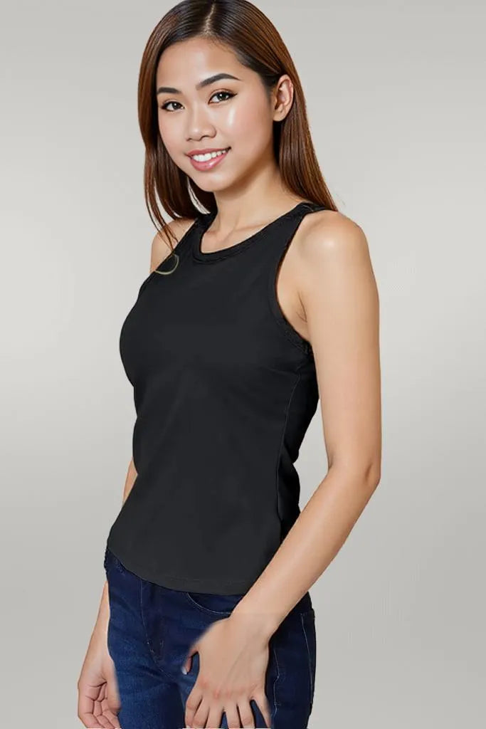 Basic Bae Full Size Round Neck Racerback Tank Black