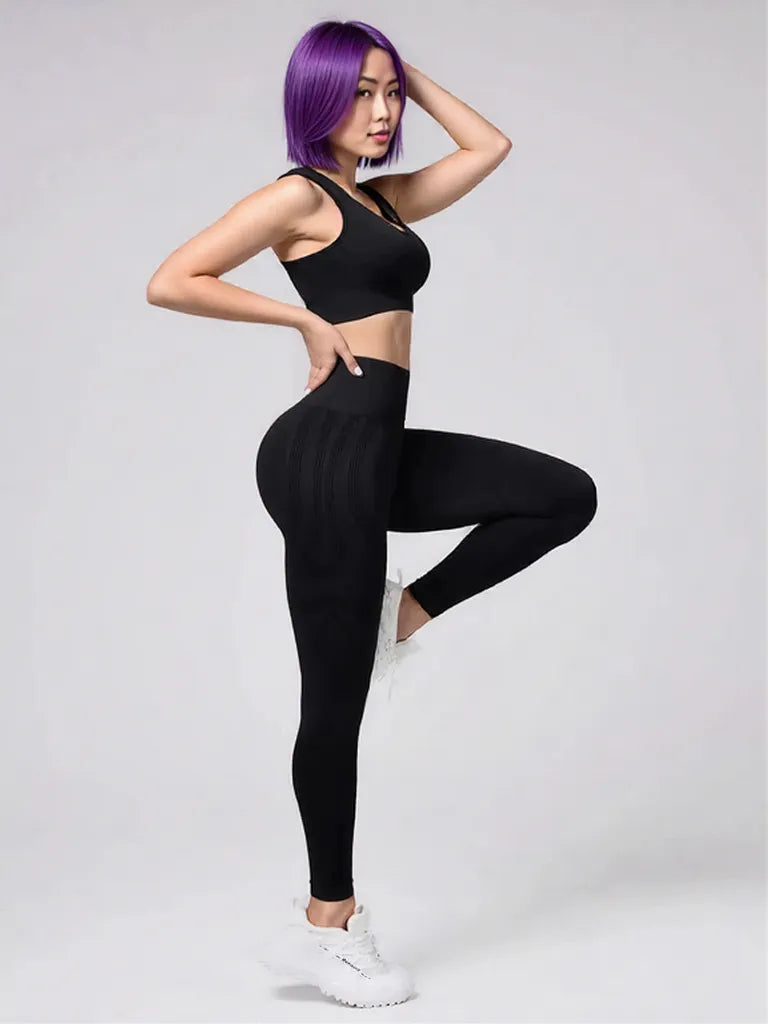 Round Neck Wide Strap Tank and Leggings Active Set