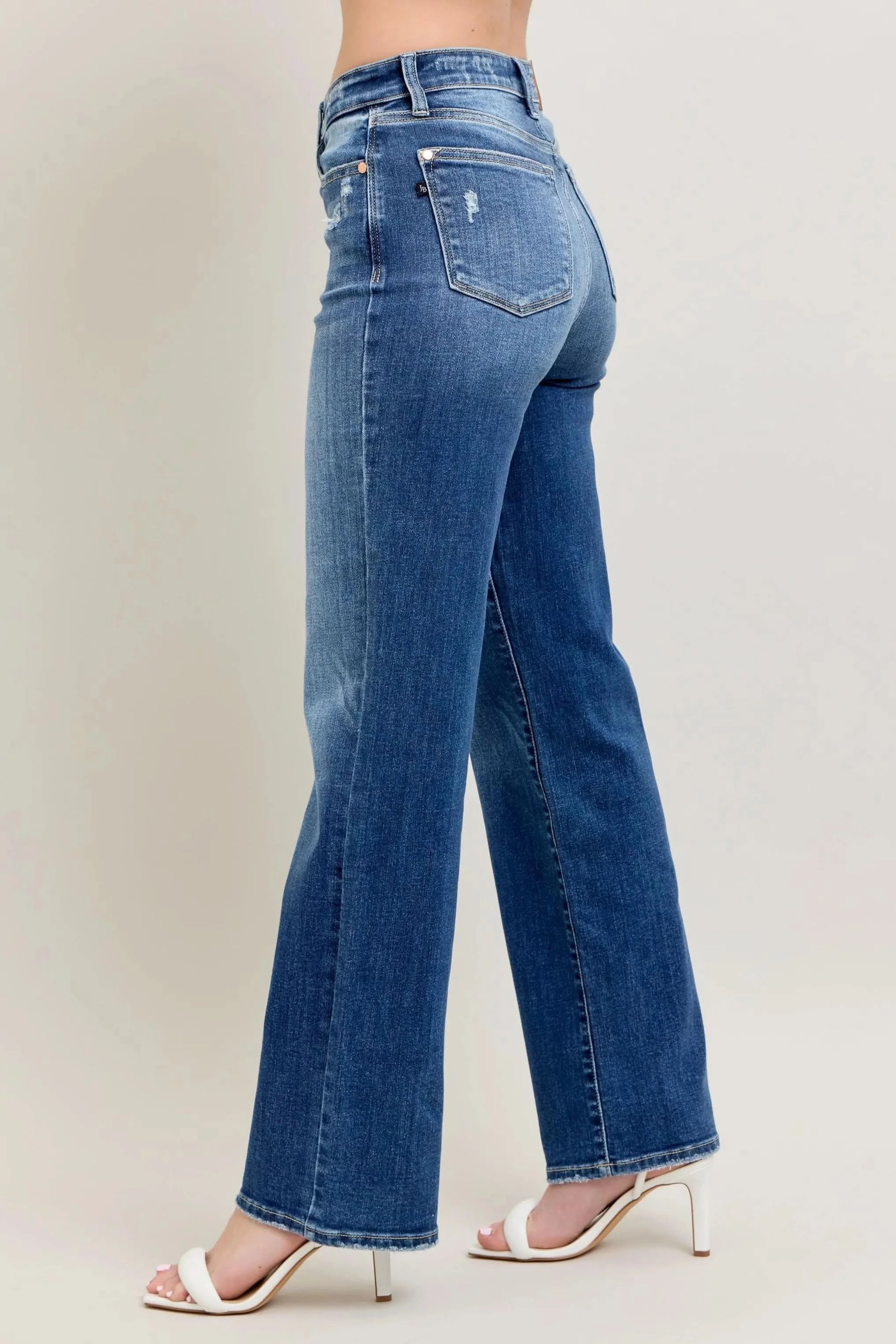 Judy Blue Full Size High Waist 90's Straight Leg Jeans DK