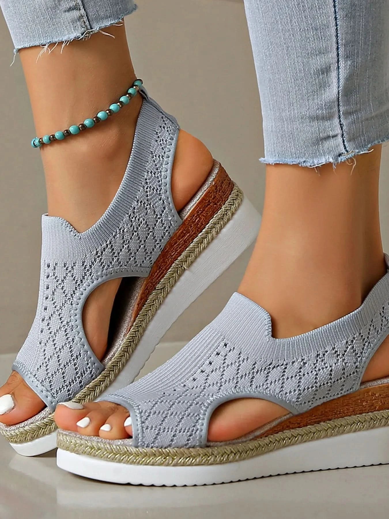 Open Toe Platform Wedge Sandals