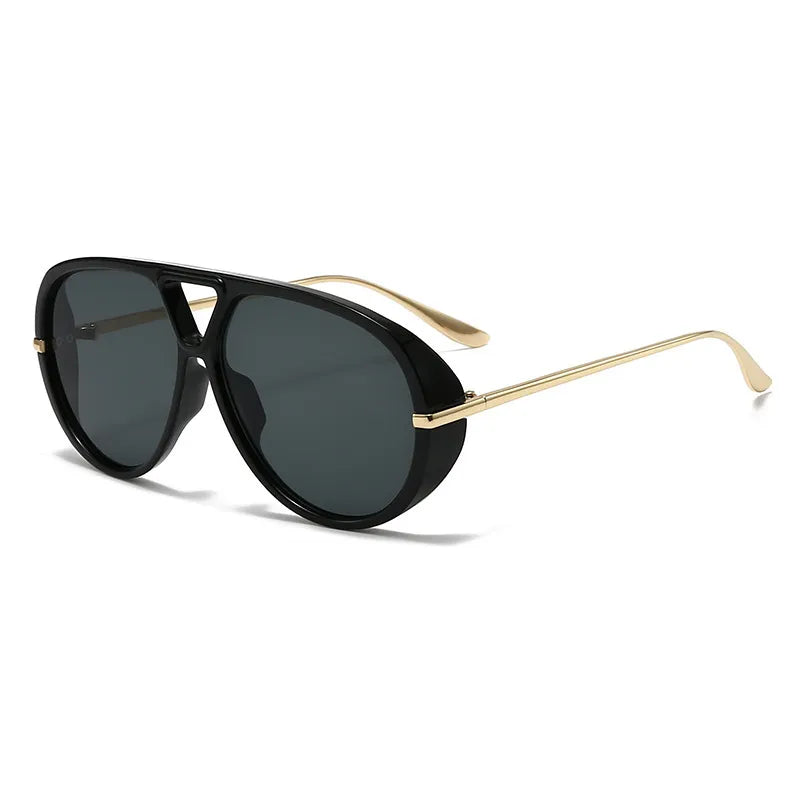 Aviator Fashion Sunglasses with Yellow Tinted Lenses styleF One Size