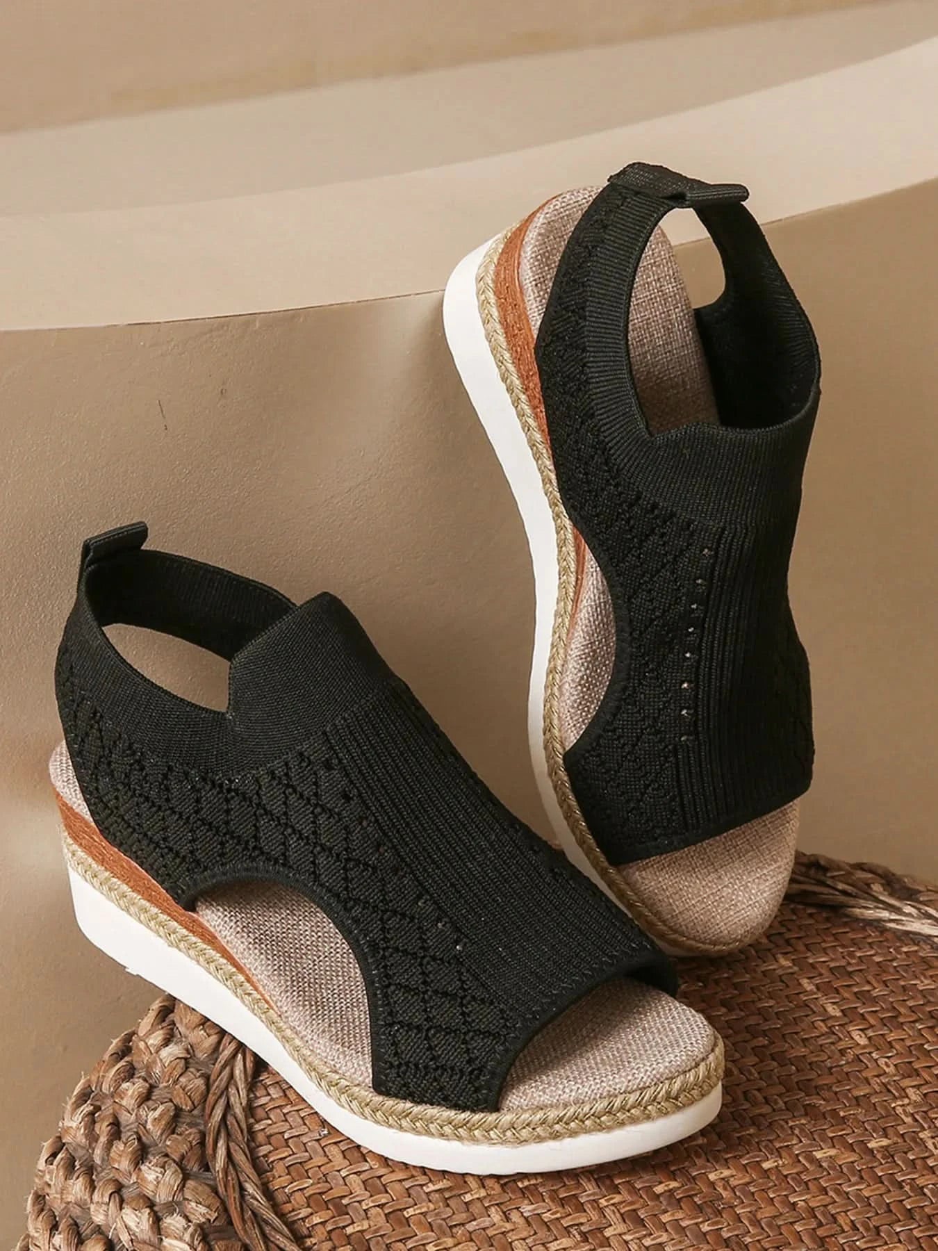 Open Toe Platform Wedge Sandals