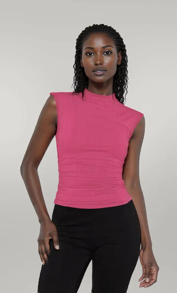 Lovelet Ruched Mock Neck Tank