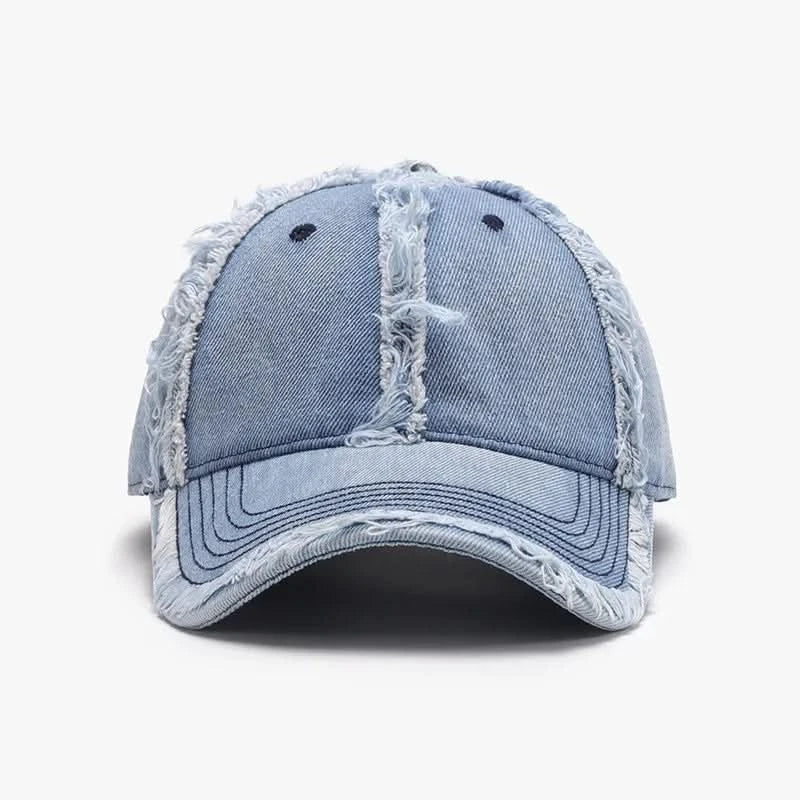 Raw Hem Cotton Baseball Cap