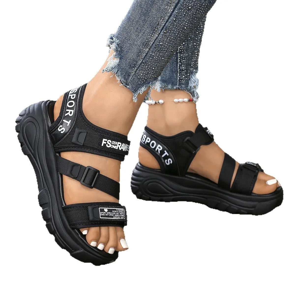 Open Toe Platform Wedge Sandals