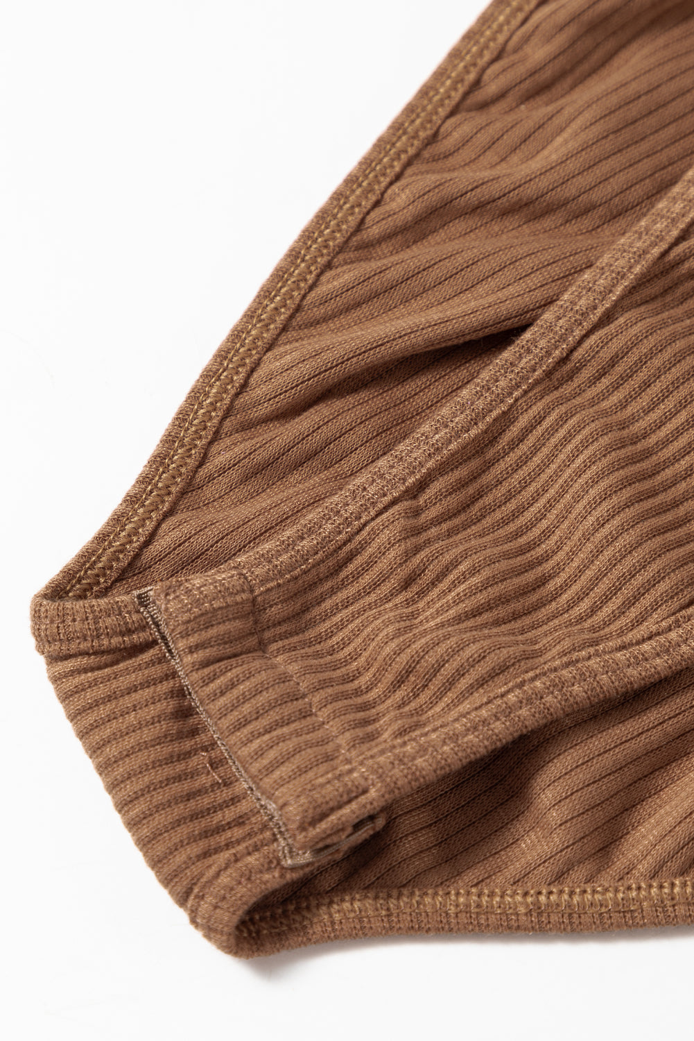 Apricot Ribbed Balloon Sleeve Bodysuit