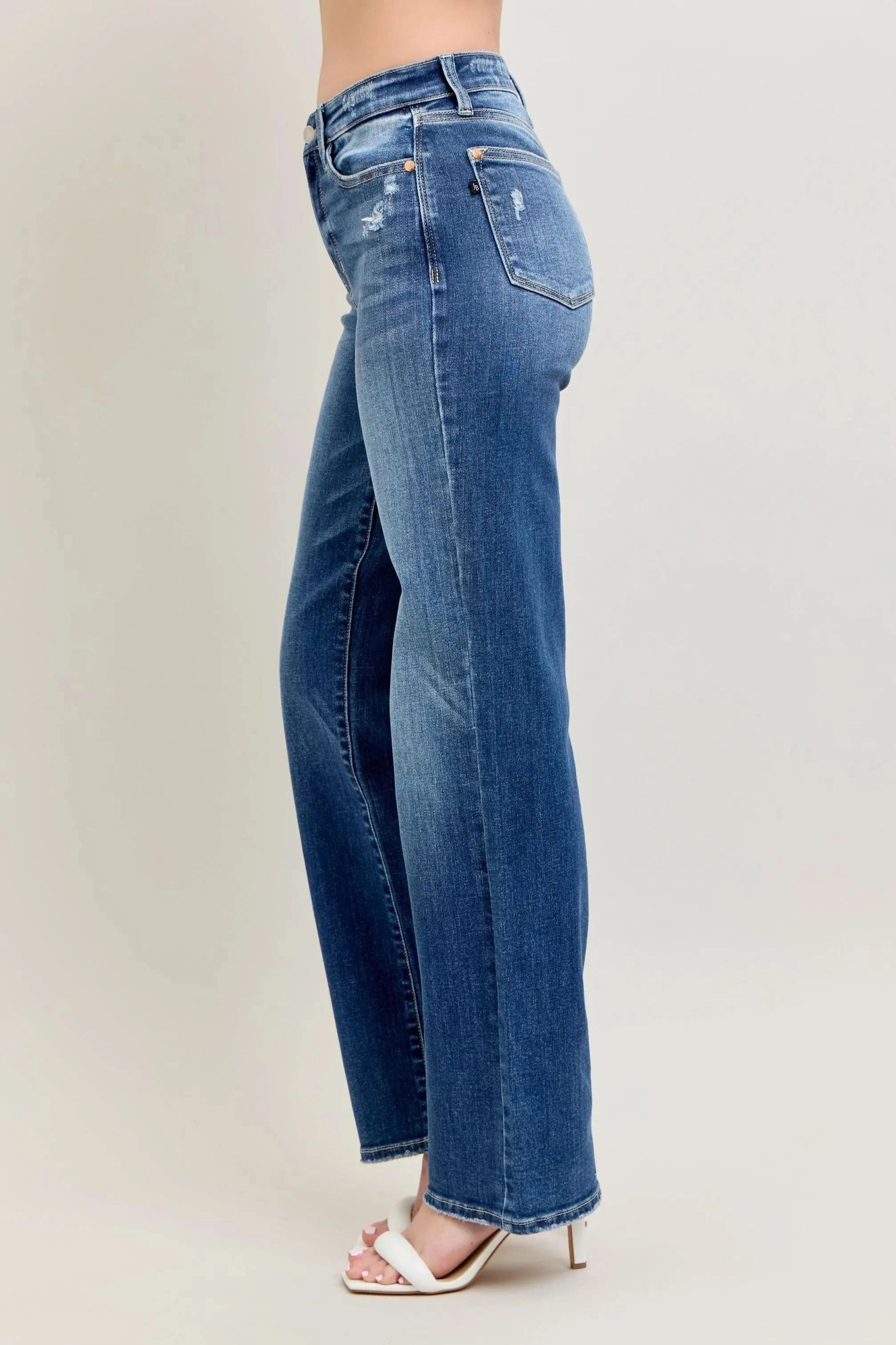Judy Blue Full Size High Waist 90's Straight Leg Jeans DK