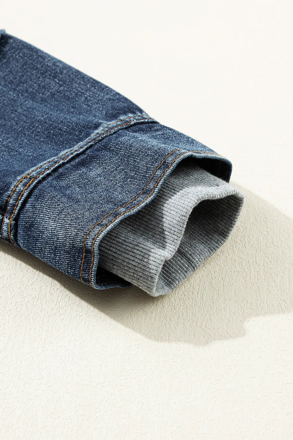 Two-Piece Hooded Zip-Up Denim Jacket