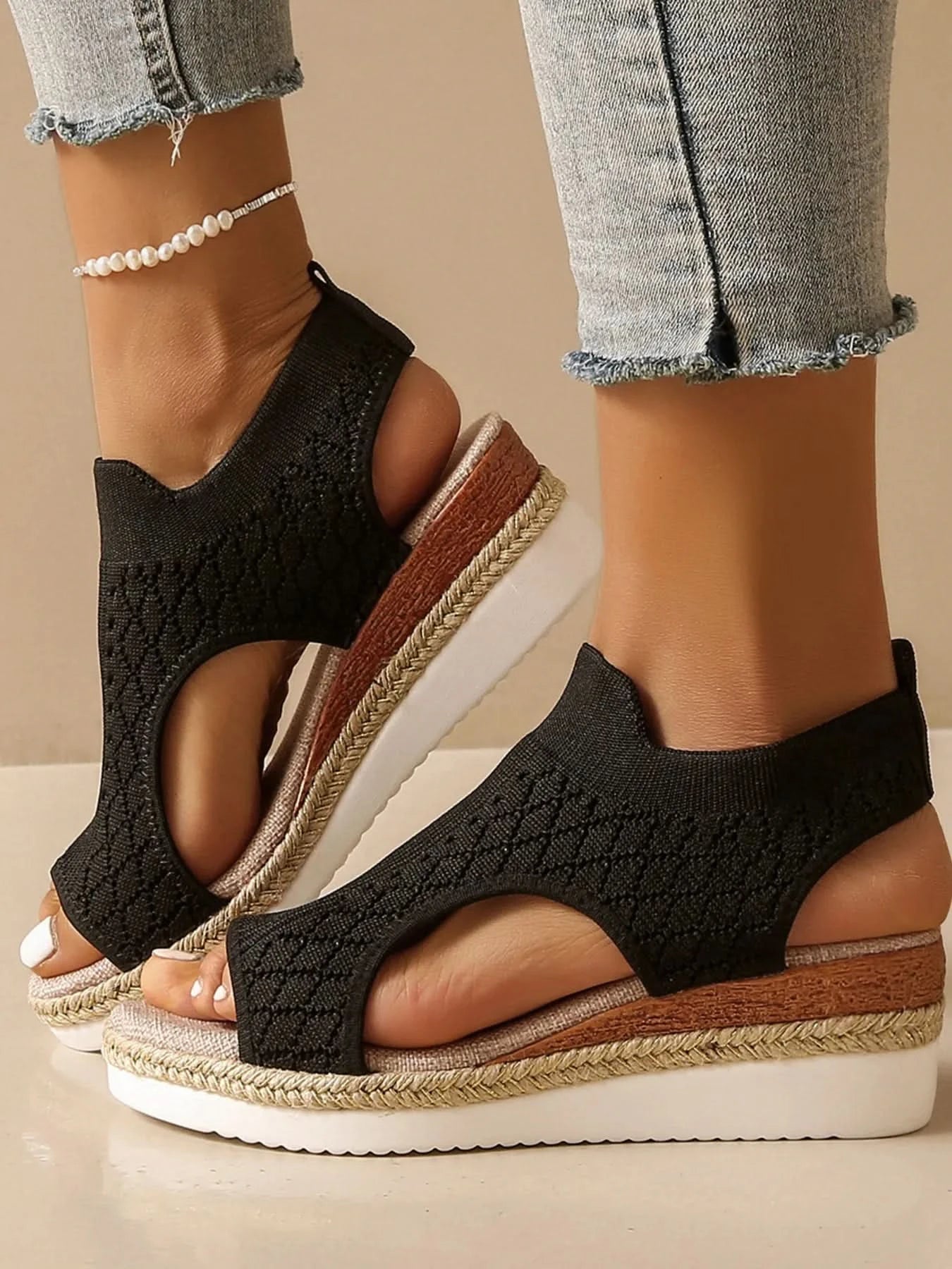 Open Toe Platform Wedge Sandals