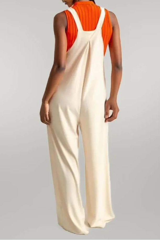 HYFVE Pleated Detail Front Pocket Wide Strap Overalls