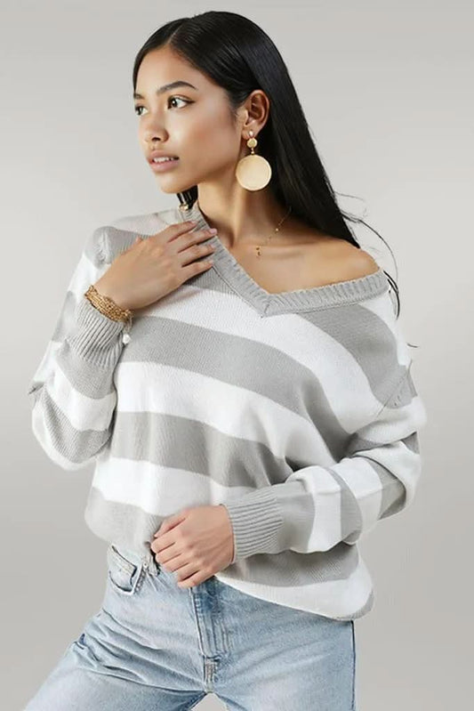 Leopard V-Neck Long Sleeve Sweater
