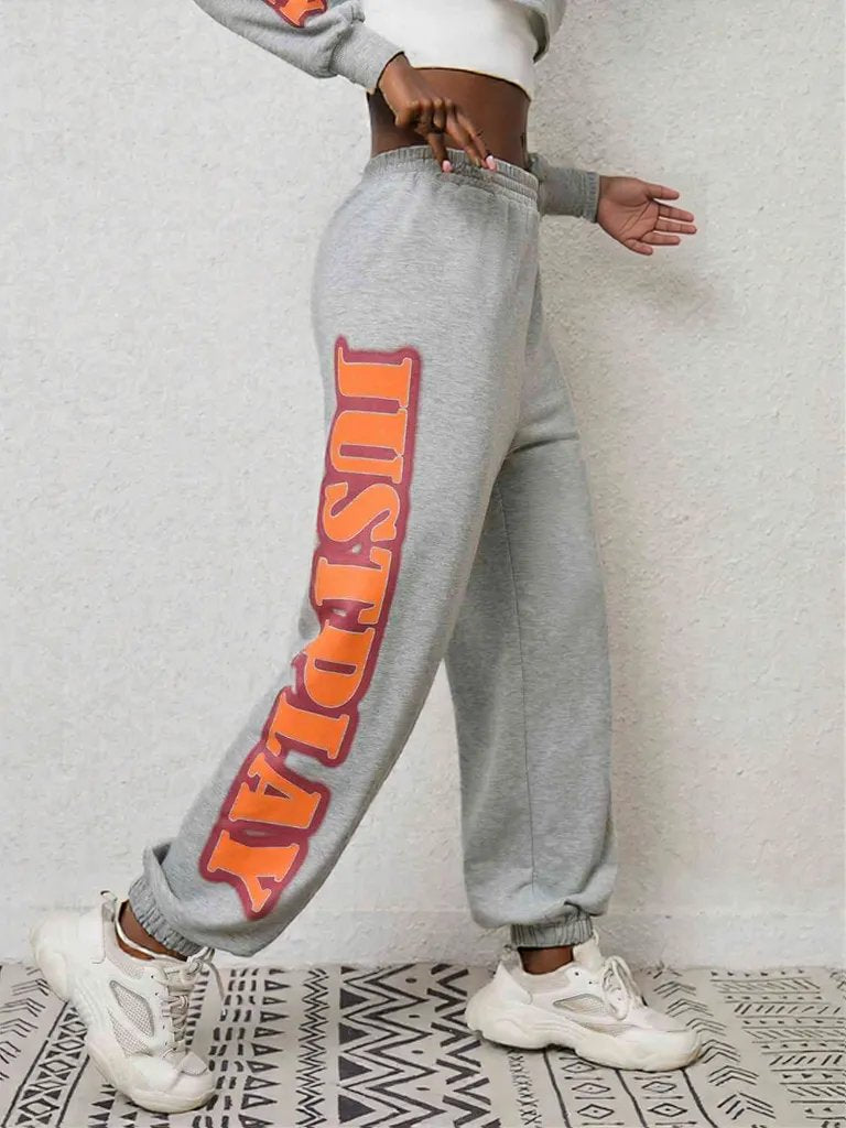 Cropped Sweatshirt and Sweatpants Set