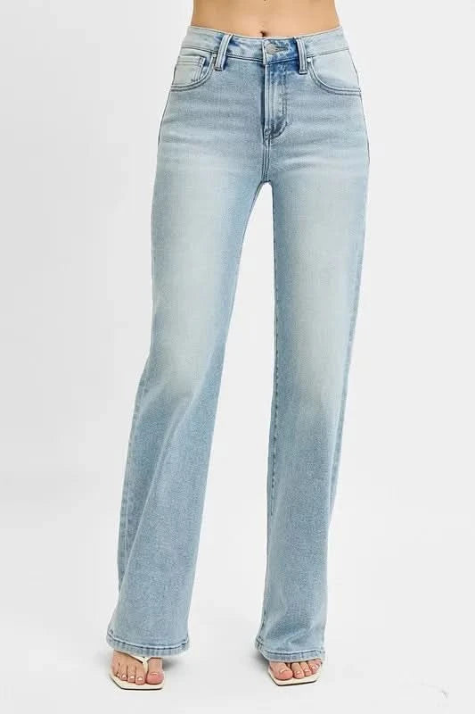 RISEN High Rise Wide Leg 90's Jeans