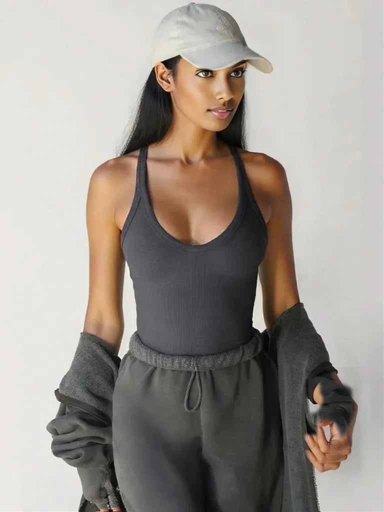 Scoop Neck Wide Strap Tank