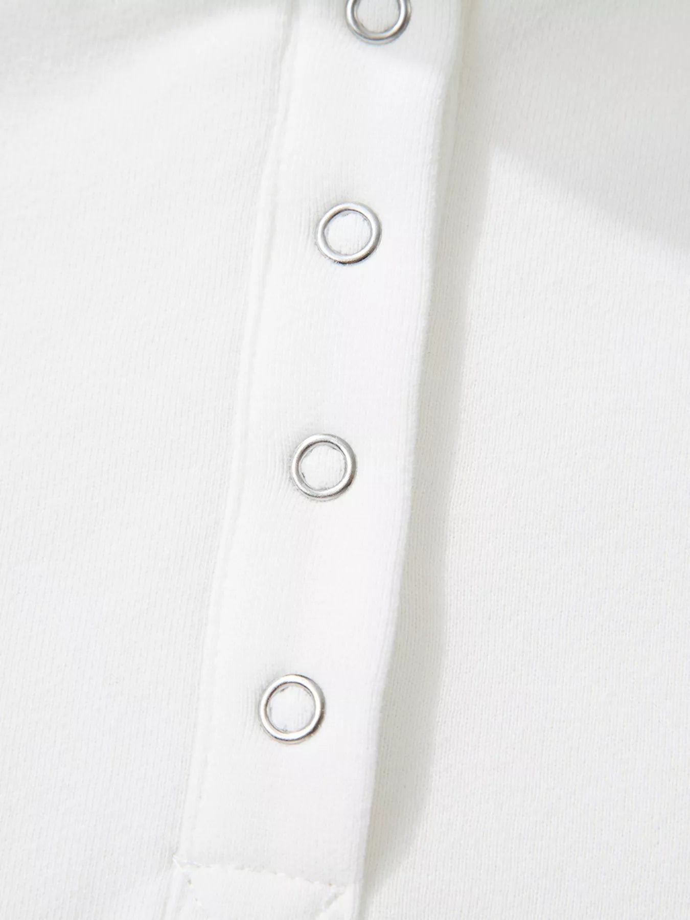 Color Block Snap Buttons Sweatshirt Pastel Blue
