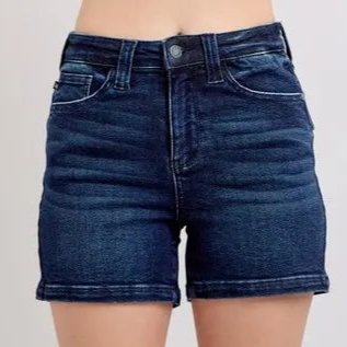 Judy Blue Full Size High Waist Back Flap Pocket Denim Shorts