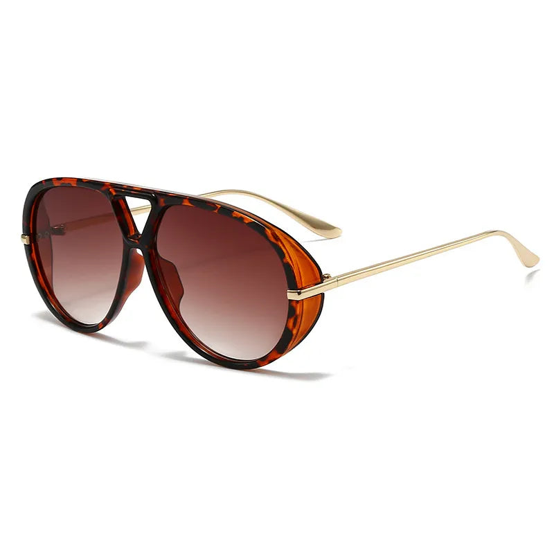 Aviator Fashion Sunglasses with Yellow Tinted Lenses styleC One Size