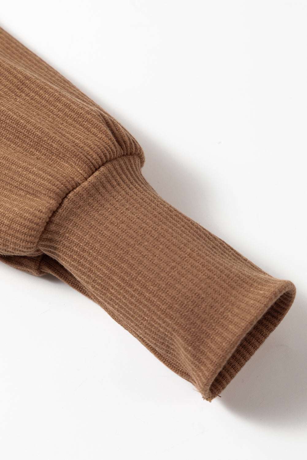 Apricot Ribbed Balloon Sleeve Bodysuit