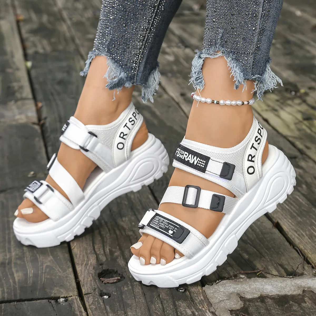 Open Toe Platform Wedge Sandals