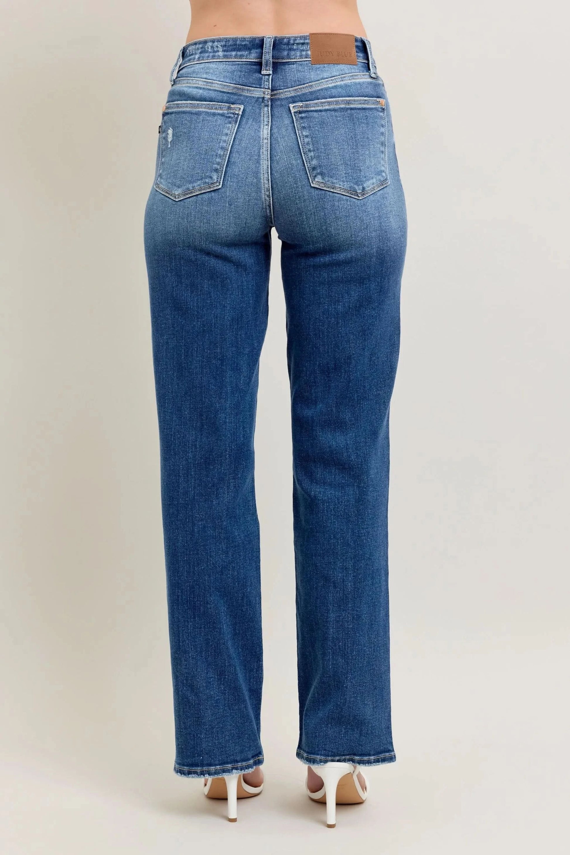 Judy Blue Full Size High Waist 90's Straight Leg Jeans DK