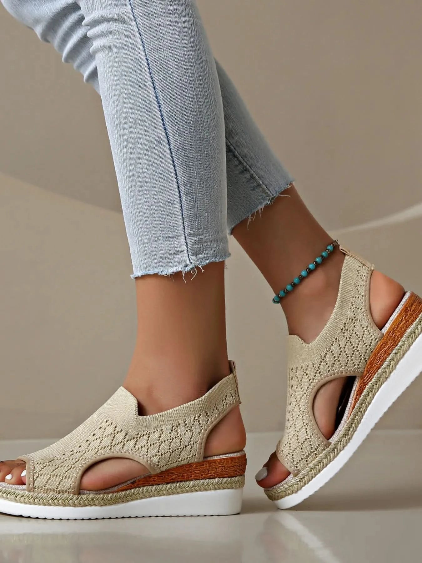 Open Toe Platform Wedge Sandals