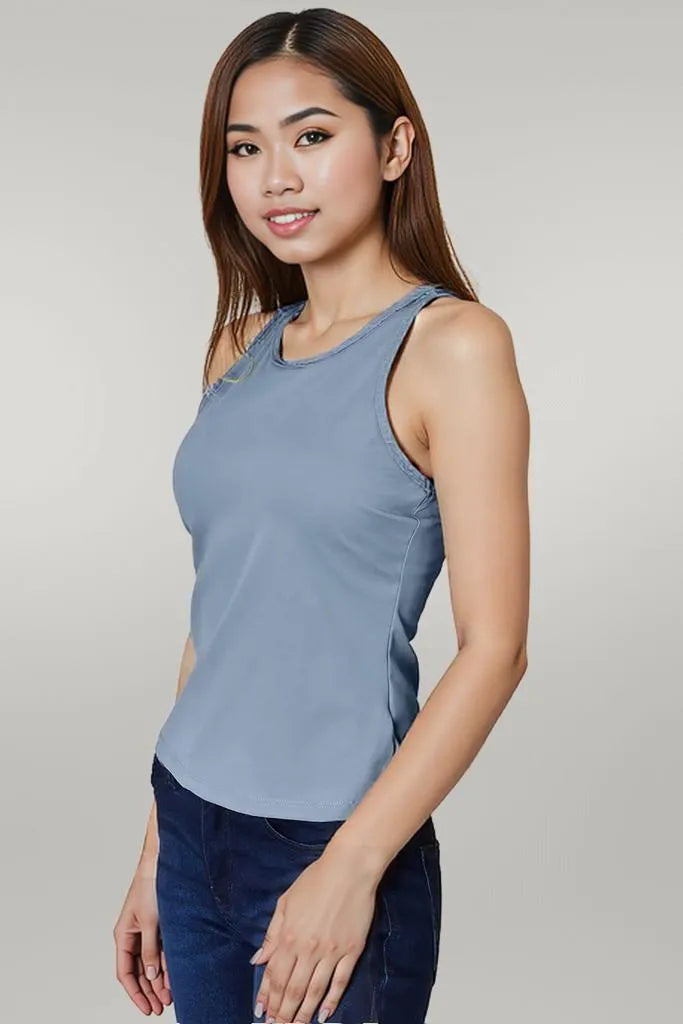 Basic Bae Full Size Round Neck Racerback Tank Light Blue