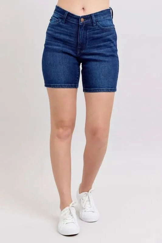 Judy Blue Full Size High Waist V-Front Bermuda
