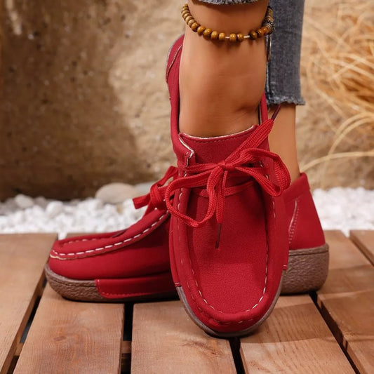 Round Toe Lace Up Sneakers