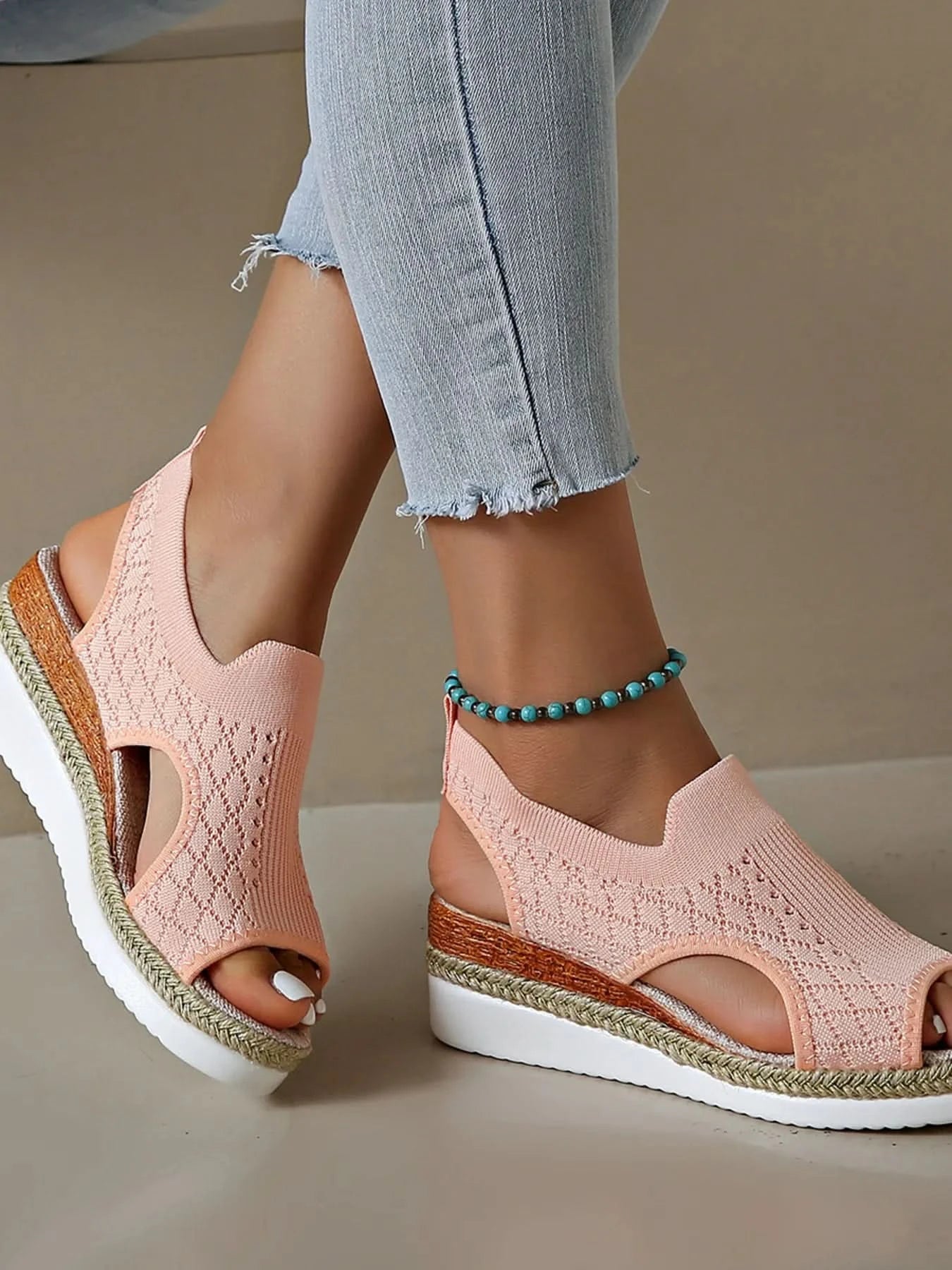 Open Toe Platform Wedge Sandals
