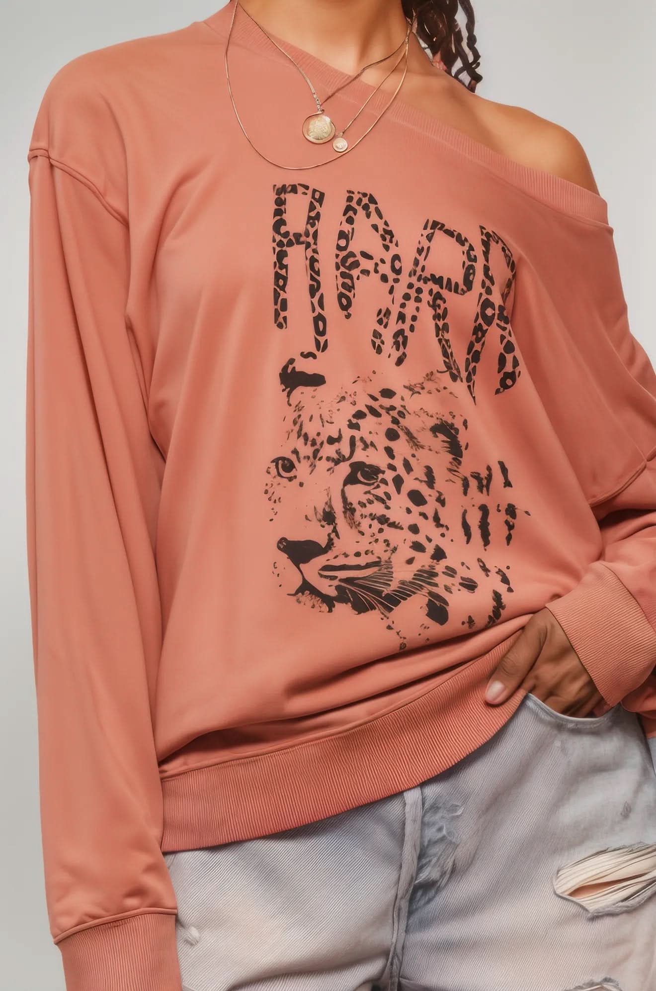 A Garment Dyed French Terry Graphic Sweatshirt
