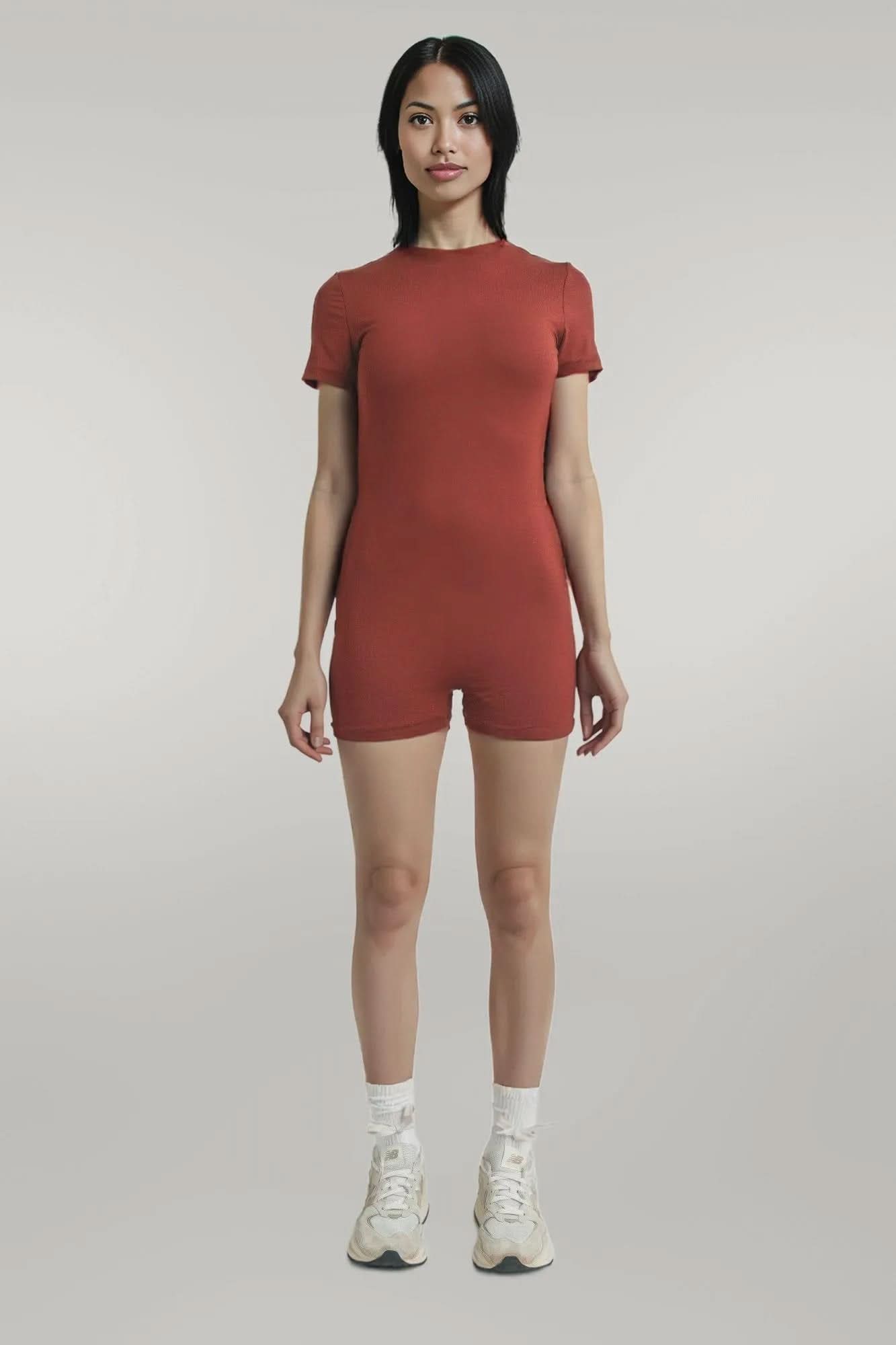 Solid Color Bodycon Jumpsuit