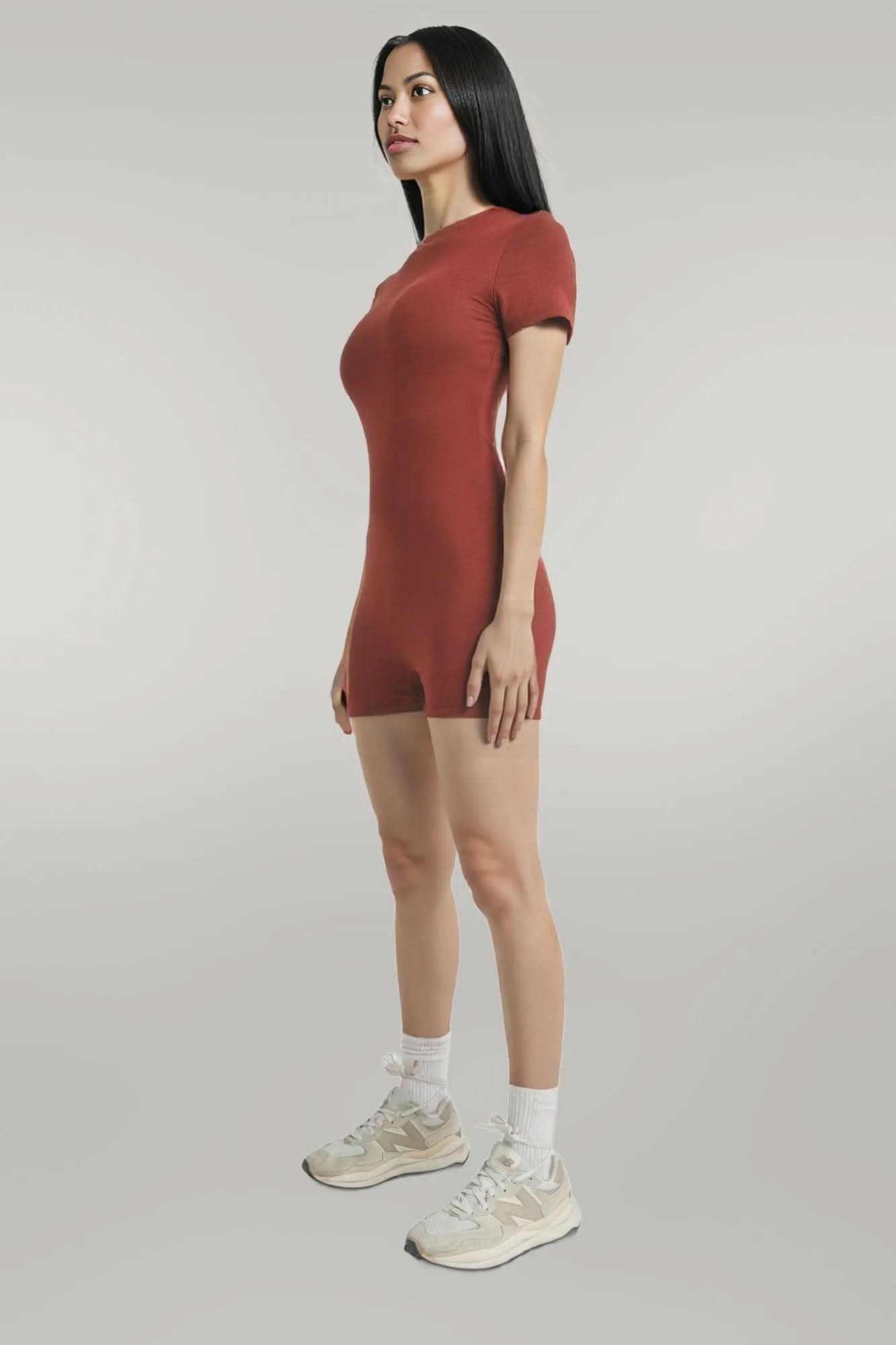 Solid Color Bodycon Jumpsuit