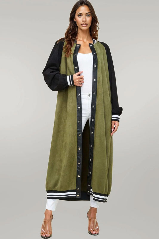 Maxi Faux Suede Jacket