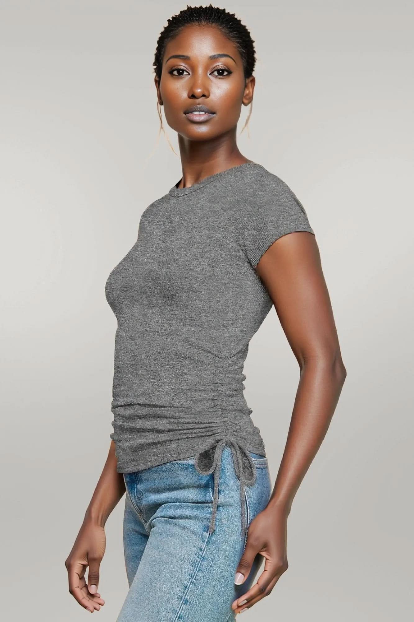 Side Ruched Detail Top