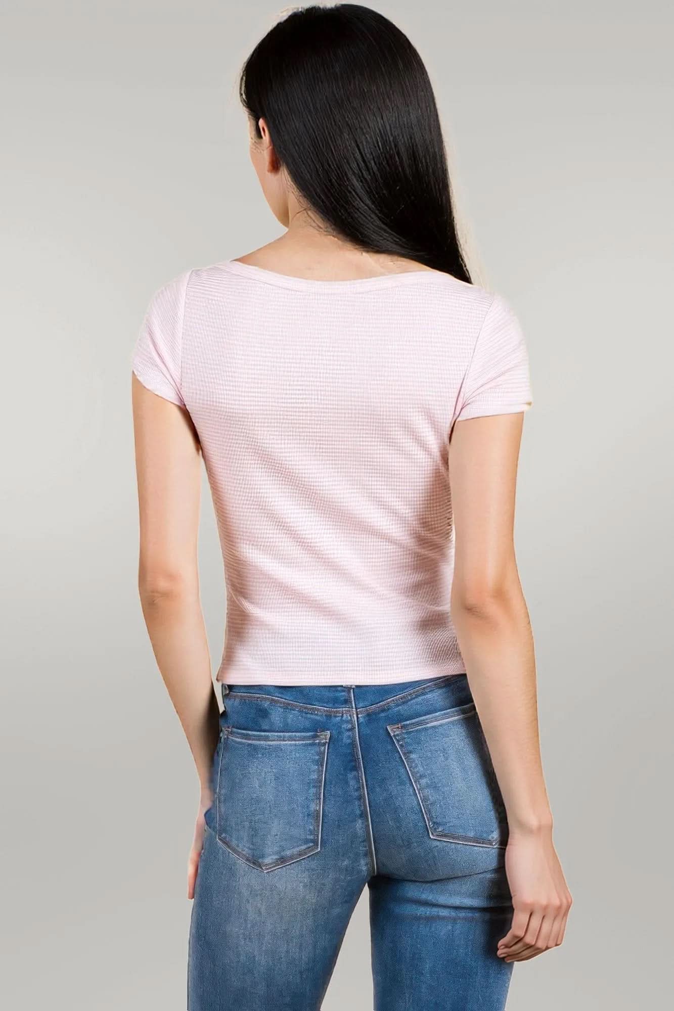 Boat Neck Striped Tee