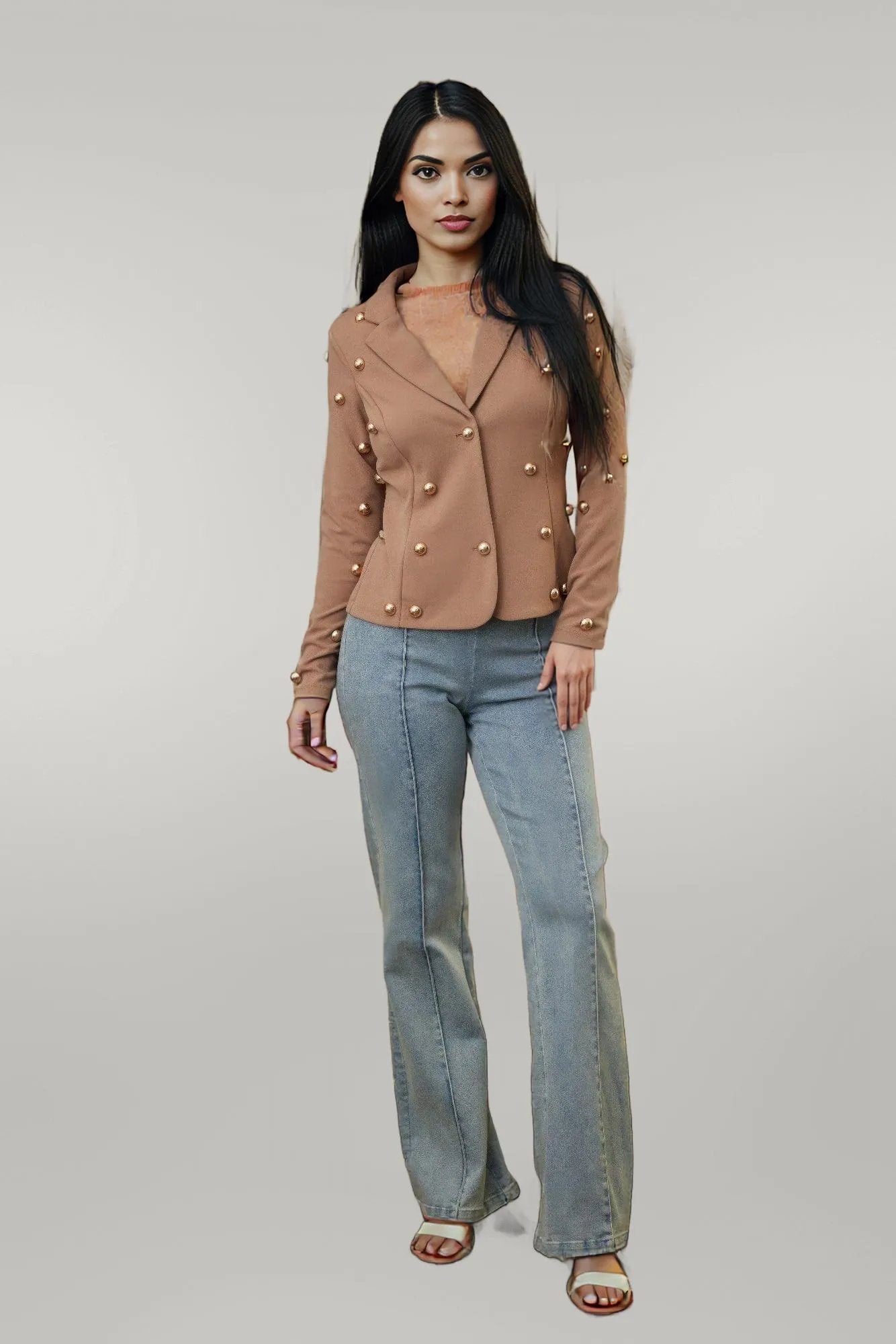 Stud Detailed Fashion Jacket