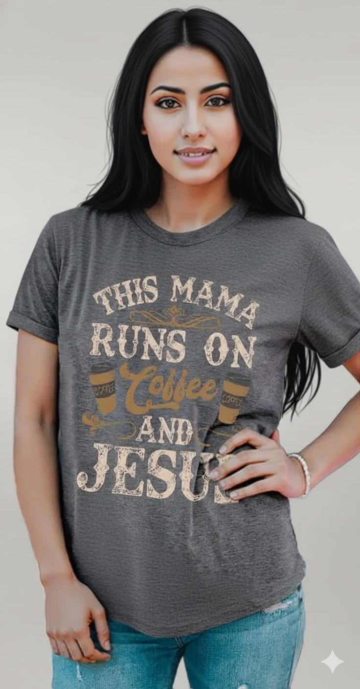 Slogan Graphic Round Neck Tee