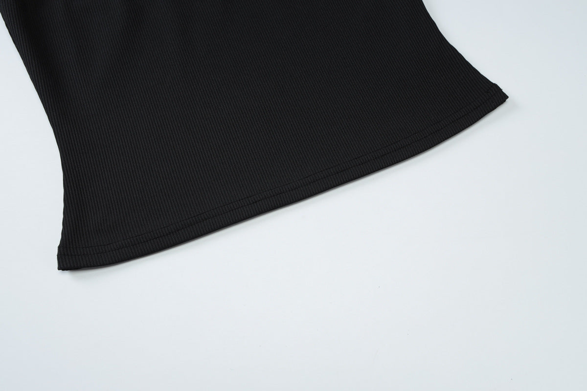 U Collar Halter Spaghetti Straps Top