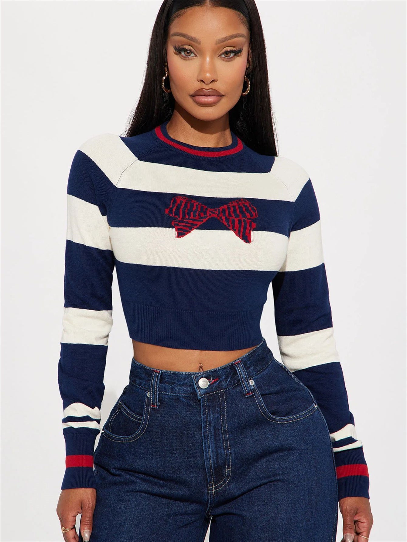 Cropped Slim Fit Sexy Long Sleeve Top