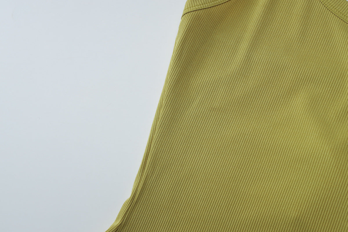 Knitted Vest Sexy Slim Halter Solid Color Top