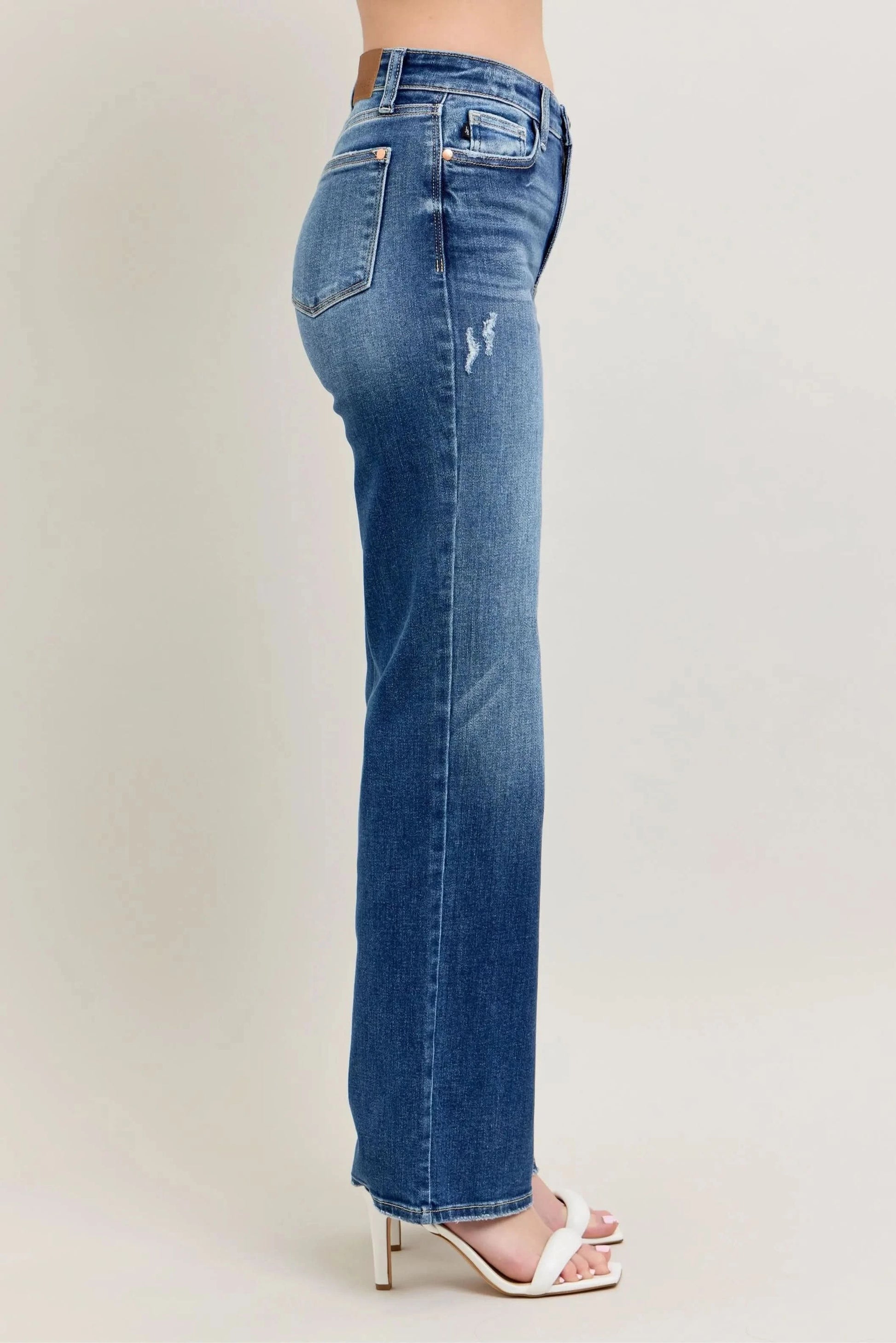 Judy Blue Full Size High Waist 90's Straight Leg Jeans DK
