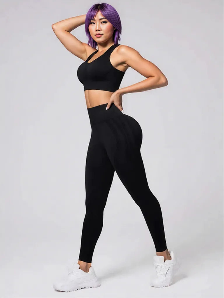Round Neck Wide Strap Tank and Leggings Active Set