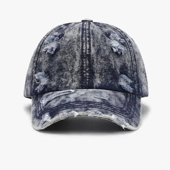 Distressed Cotton Baseball Cap Medium One Size