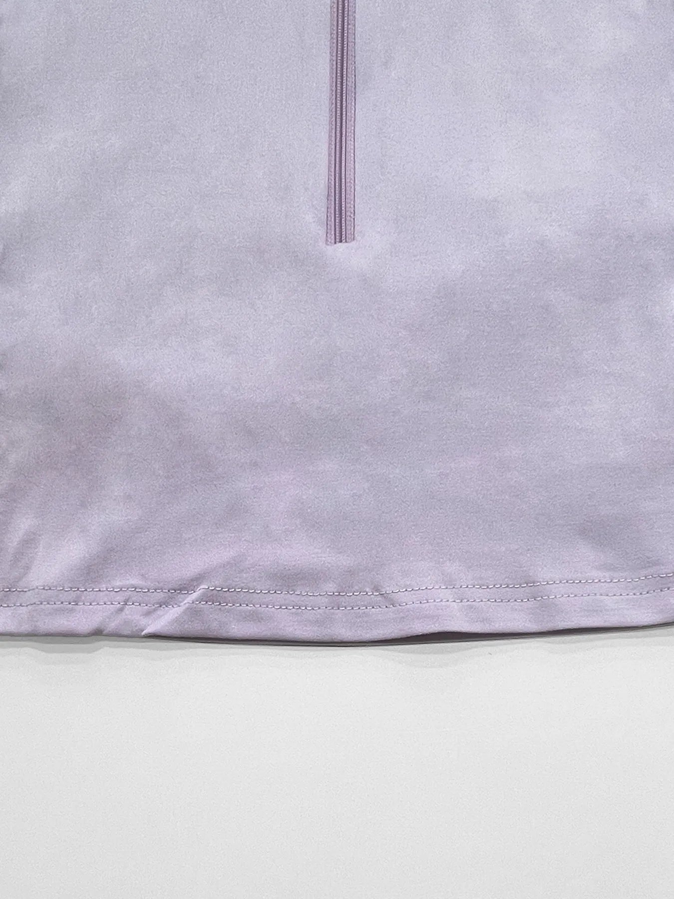 Half Zip Long Sleeve Crop T-Shirt