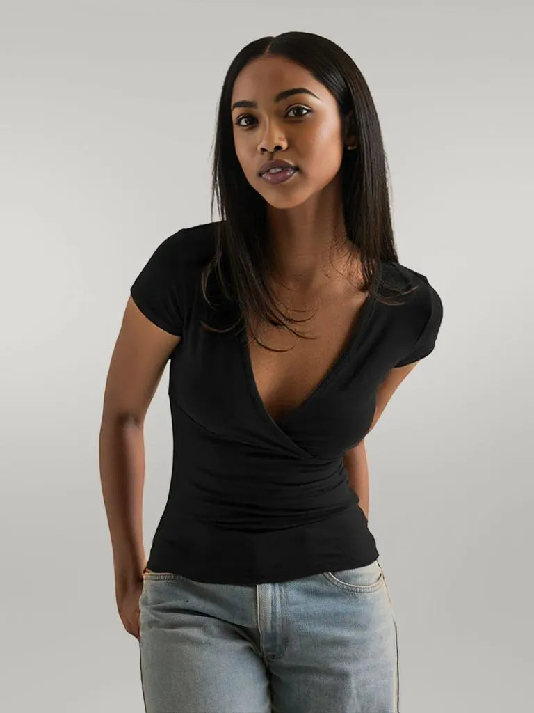 Surplice Short Sleeve T-Shirt