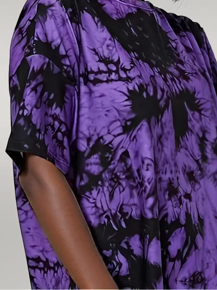 Tie-Dye Round Neck Short Sleeve T-Shirt
