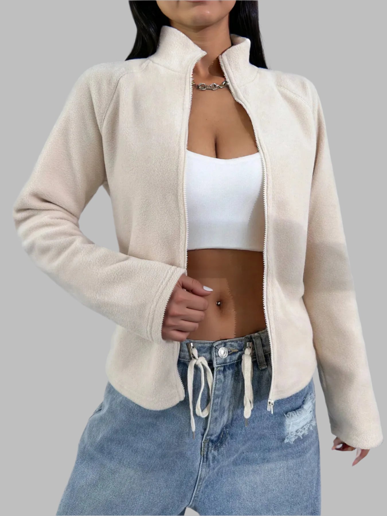 Zip Up Long Sleeve Jacket