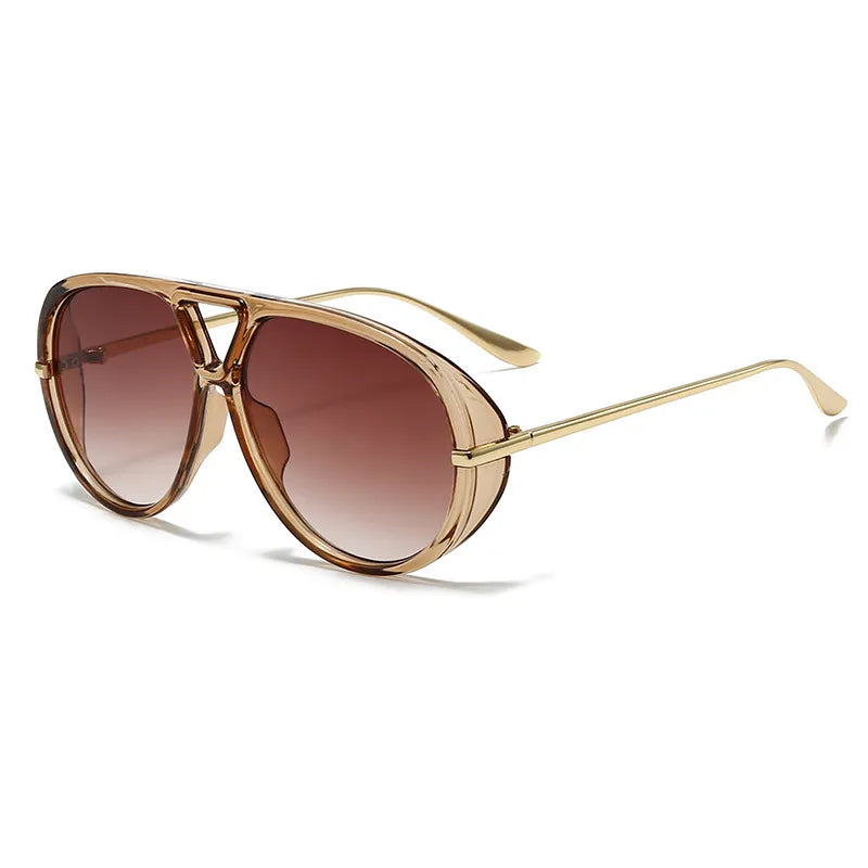 Aviator Fashion Sunglasses with Yellow Tinted Lenses styleB One Size